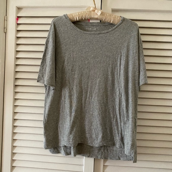 EVERLANE LIGHT GRAY COTTON T-SHIRT MEDIUM - Picture 2 of 3